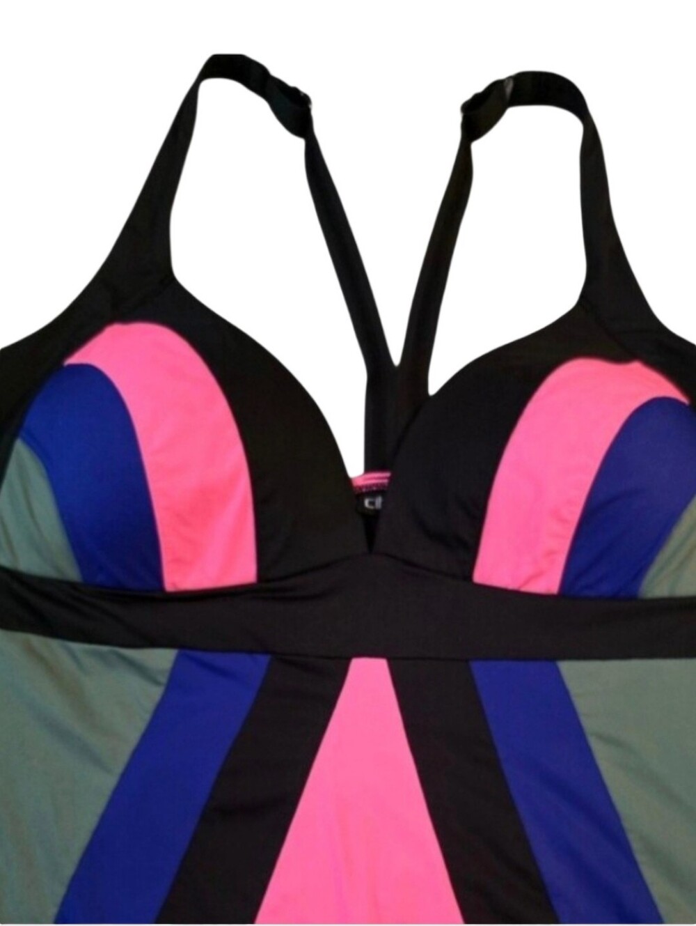 City Chic Colorblock One Piece Swimsuit L - Picture 5 of 12